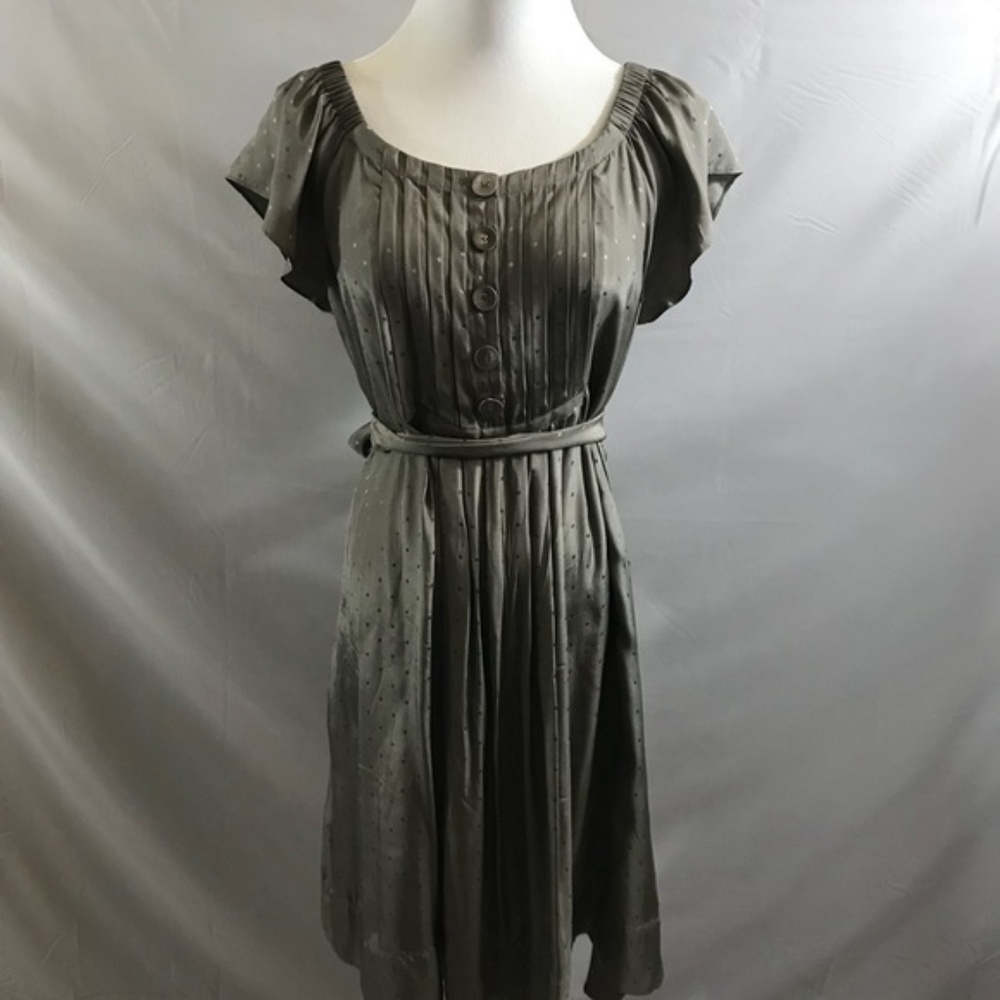 Banana Republic Gray Silk Dress
